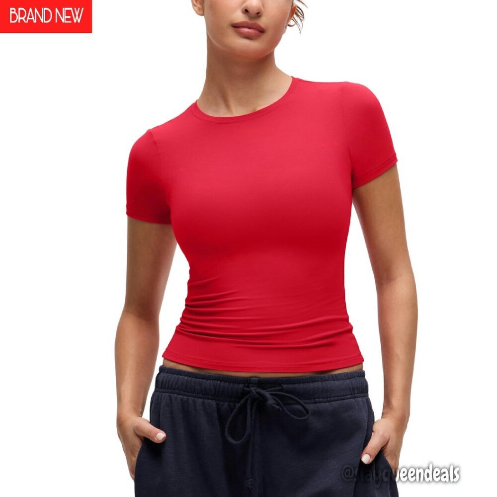Softembrace High Neck T-Shirt - Tight Fit, Four-Way Stretch, Casual Basic